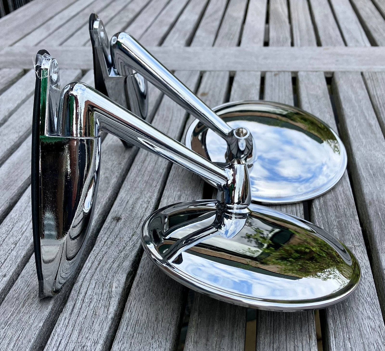 Chrome oldtimer spiegels rond, Ophalen of Verzenden, Nieuw