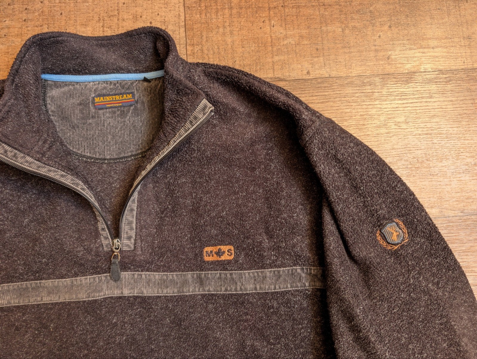 Mainstream Fleece Trui / Sweater met Rits (Half-Zip) - XXL, Overige maten, Zo goed als nieuw, Grijs, Mainstream