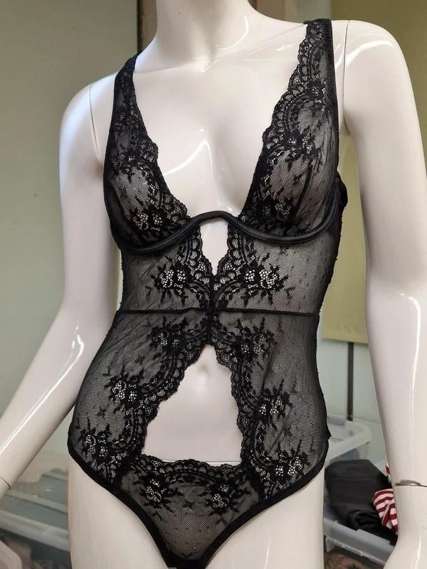 Hunkemöller Private body zwart kant M, Ophalen of Verzenden, Zwart, Body of Korset