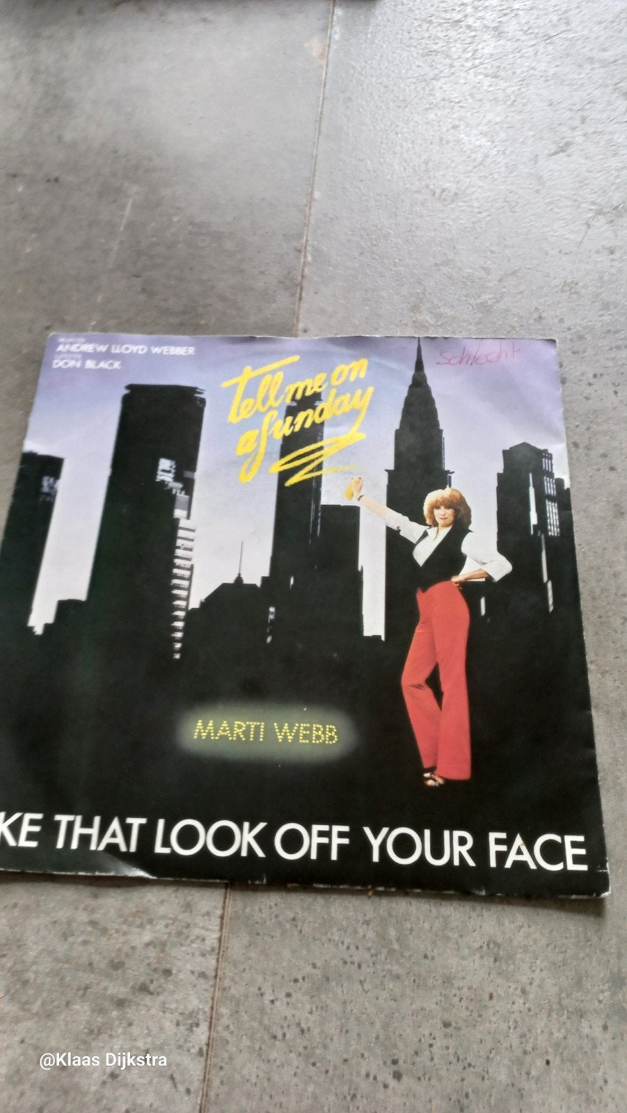 Marti Webb  Tell Me On A Sunday / Take That Look Off Your Fa, Ophalen of Verzenden, Gebruikt, 7 inch, Pop