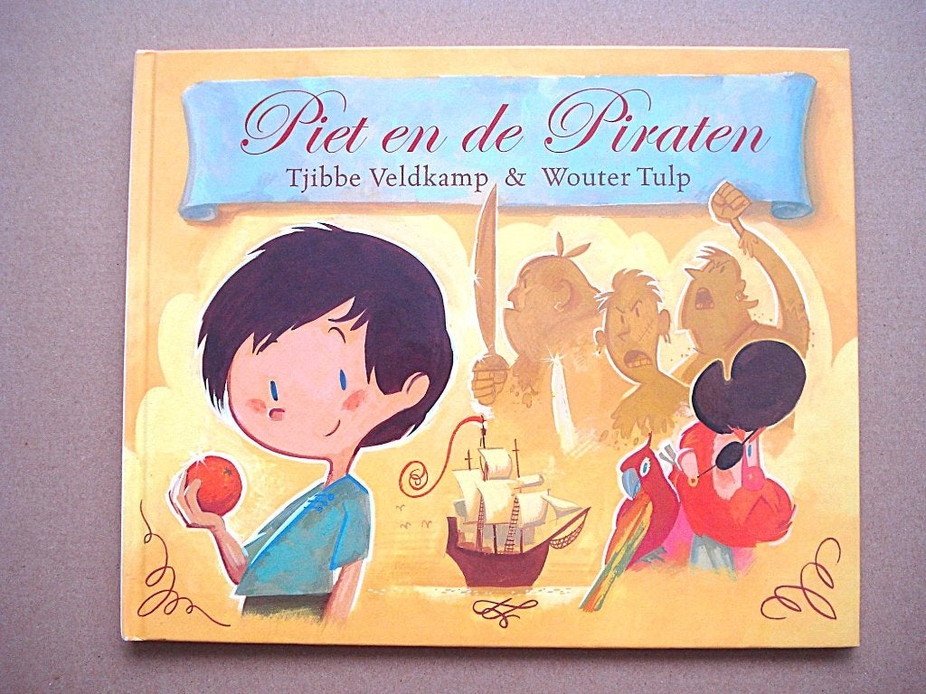 Sinterklaas Boek: Piet en de Piraten - Tjibbe Veldkamp, Fictie algemeen, Tjibbe Veldkamp, Ophalen of Verzenden, Zo goed als nieuw