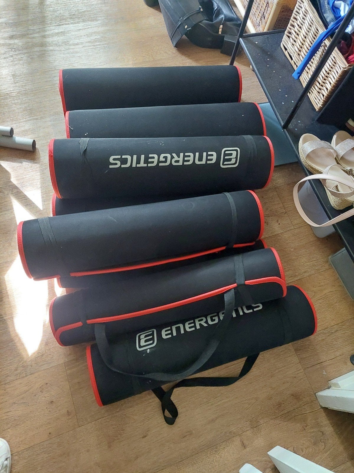 Energetics  yoga mattrn - Set van 7, Ophalen, Zo goed als nieuw, Benen, Fitnessmat