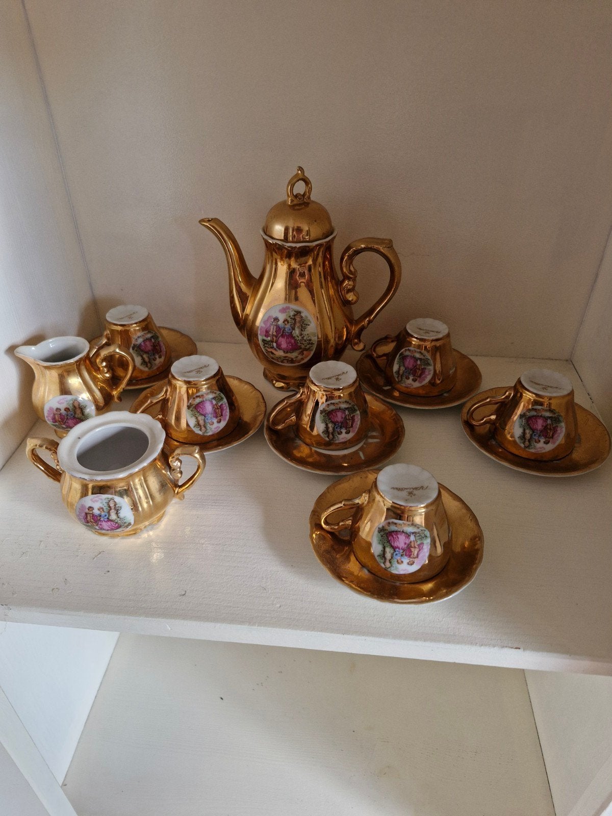 Gouden koffieservies Versailles, 12-delig, Ophalen