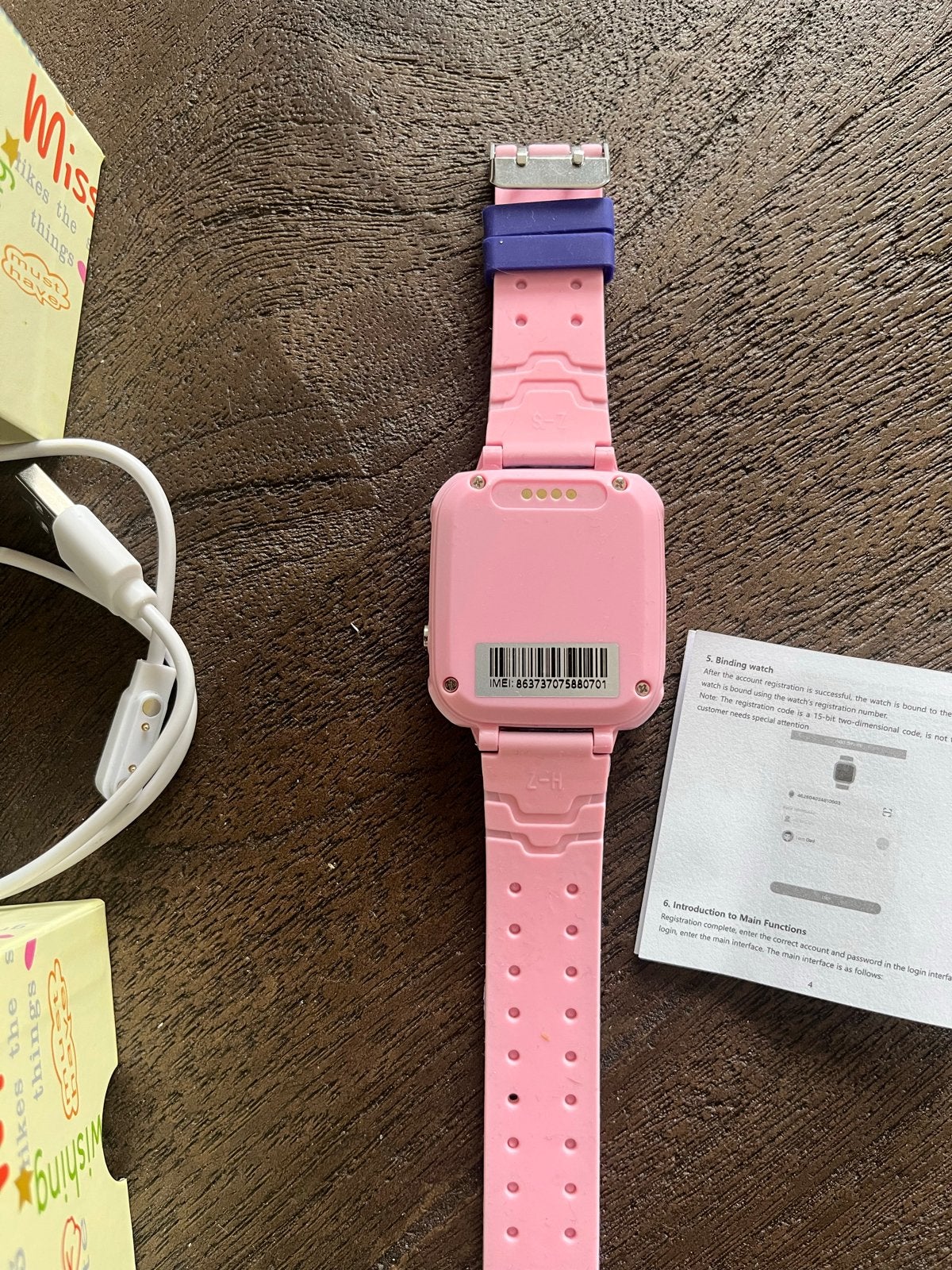 Kinder Smartwatch Roze/Paars met GPS en SOS-functie, Ophalen of Verzenden, Zo goed als nieuw, Roze, Meisje