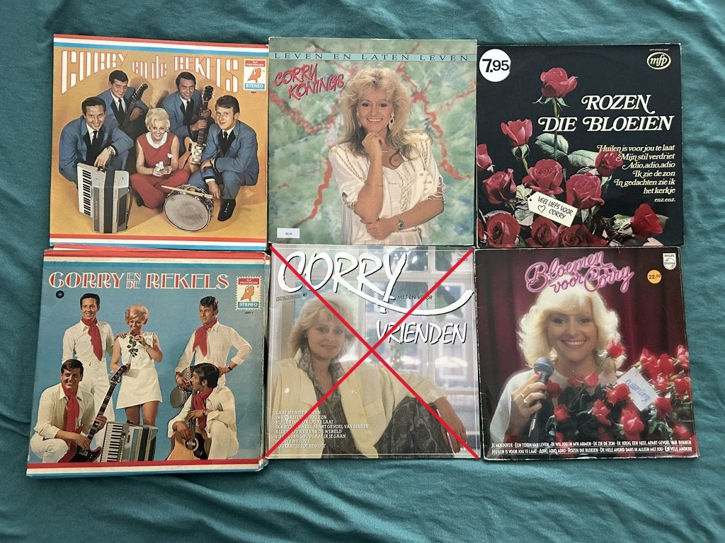 7 LP's Corry Konings (ook per stuk te koop), LP, Gebruikt, Ophalen of Verzenden, Levenslied of Smartlap