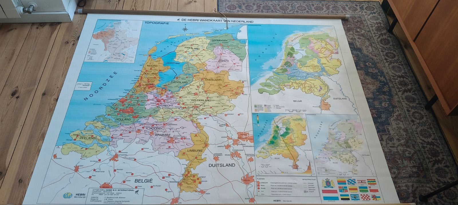 wandkaart Nederland 1999, Ophalen, Aardrijkskunde