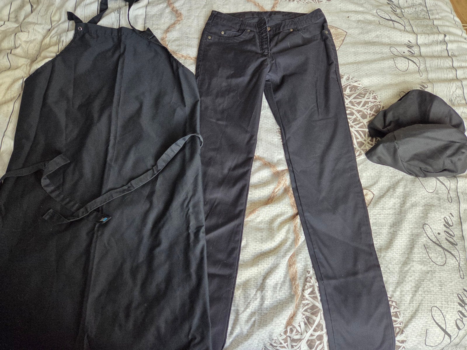 Complete zwarte koksopleiding set - Maat S, GRELF, Zwart, Ophalen of Verzenden, Zo goed als nieuw