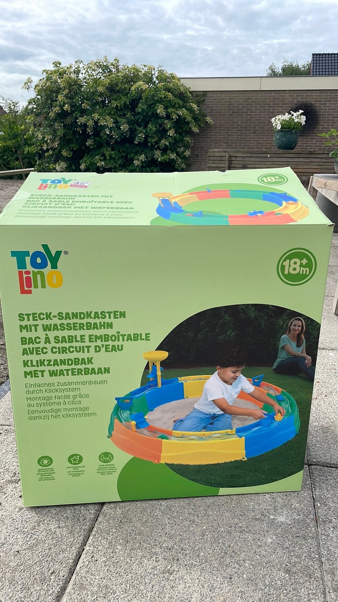 Klikzandbak met waterbaan, Ophalen of Verzenden, Gebruikt