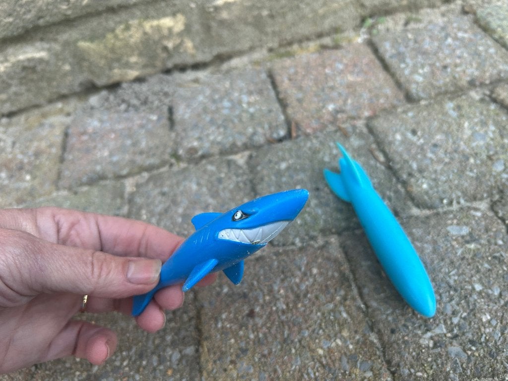Duikhaai en torpedo (duikspeelgoed), Ophalen of Verzenden, Gebruikt