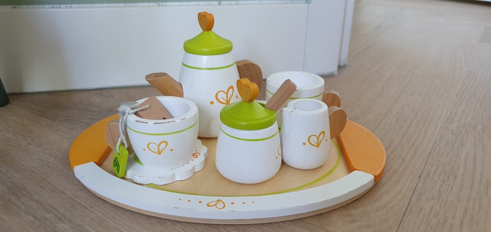 Houten theeset voor kinderen - Speelgoed, Ophalen of Verzenden, Zo goed als nieuw, Overige typen