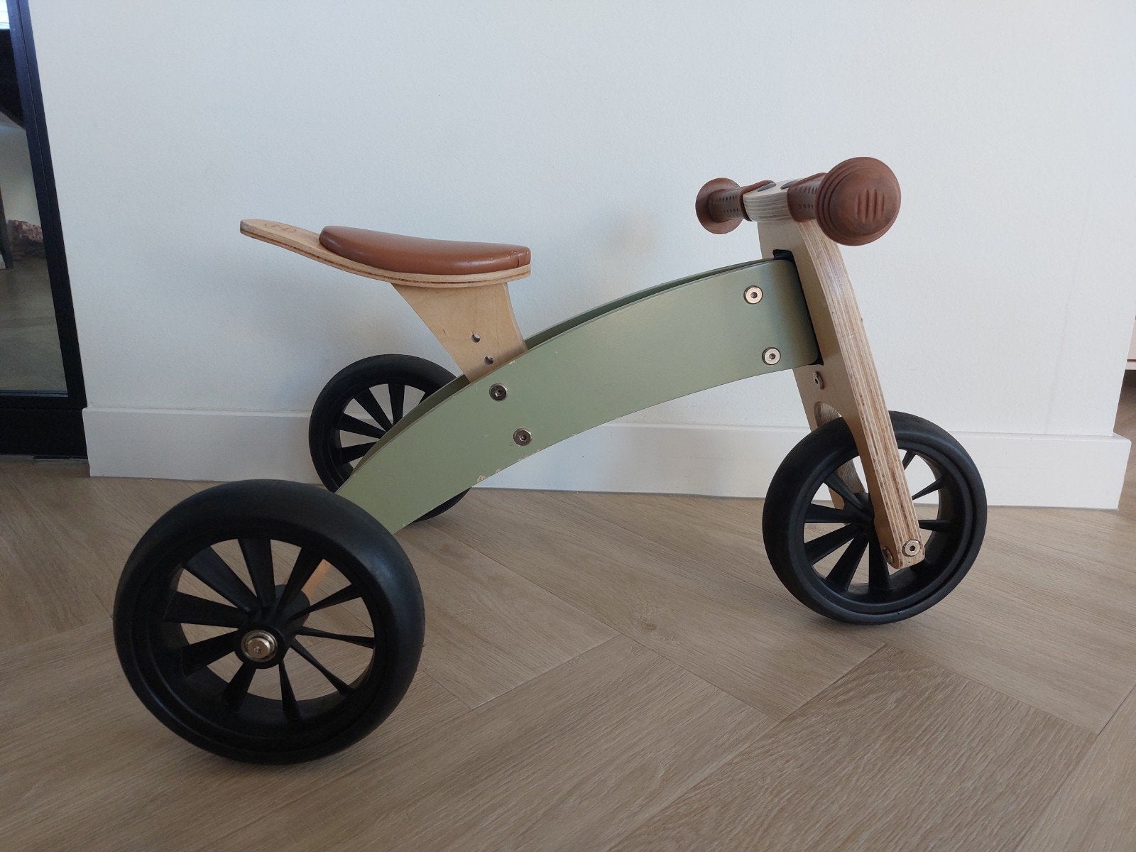Bandits & Angels 4 in 1 retro groen twee- en driewieler, Ophalen, Loopfiets