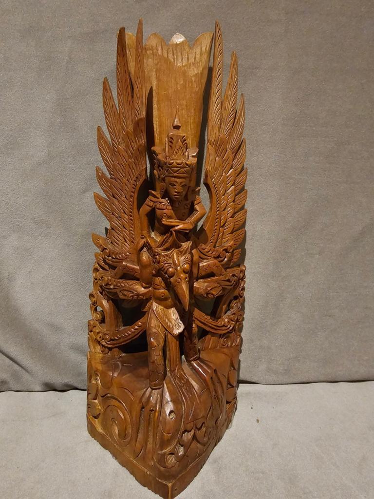 Houten Balinese Garuda Beeld, Antiek en Kunst, Kunst | Beelden en Houtsnijwerken, Overige onderwerpen, Ophalen of Verzenden, Handgemaakt