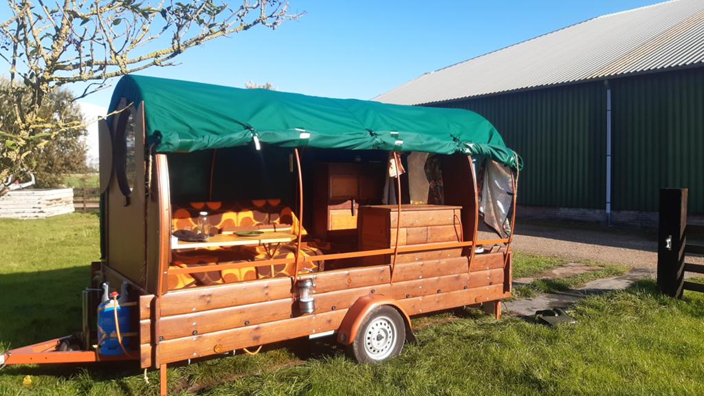 Tinyhouse, huifkar, gipsywagon, Ophalen, Zo goed als nieuw