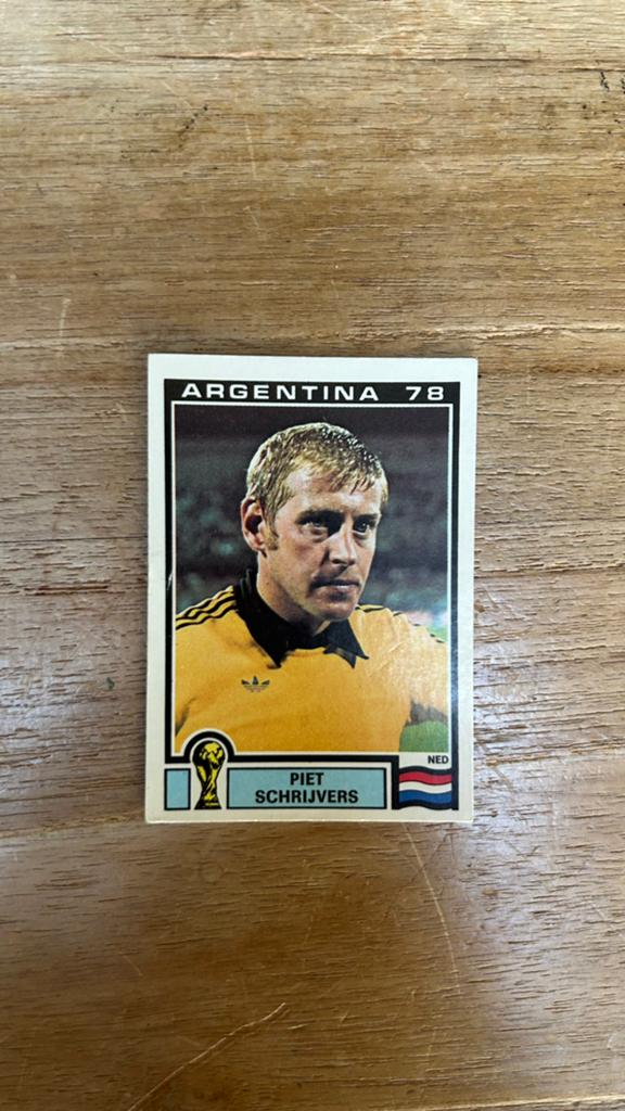 Panini Argentina 78 plaatje Piet Schrijvers WK 78, Verzenden, Zo goed als nieuw, Sticker