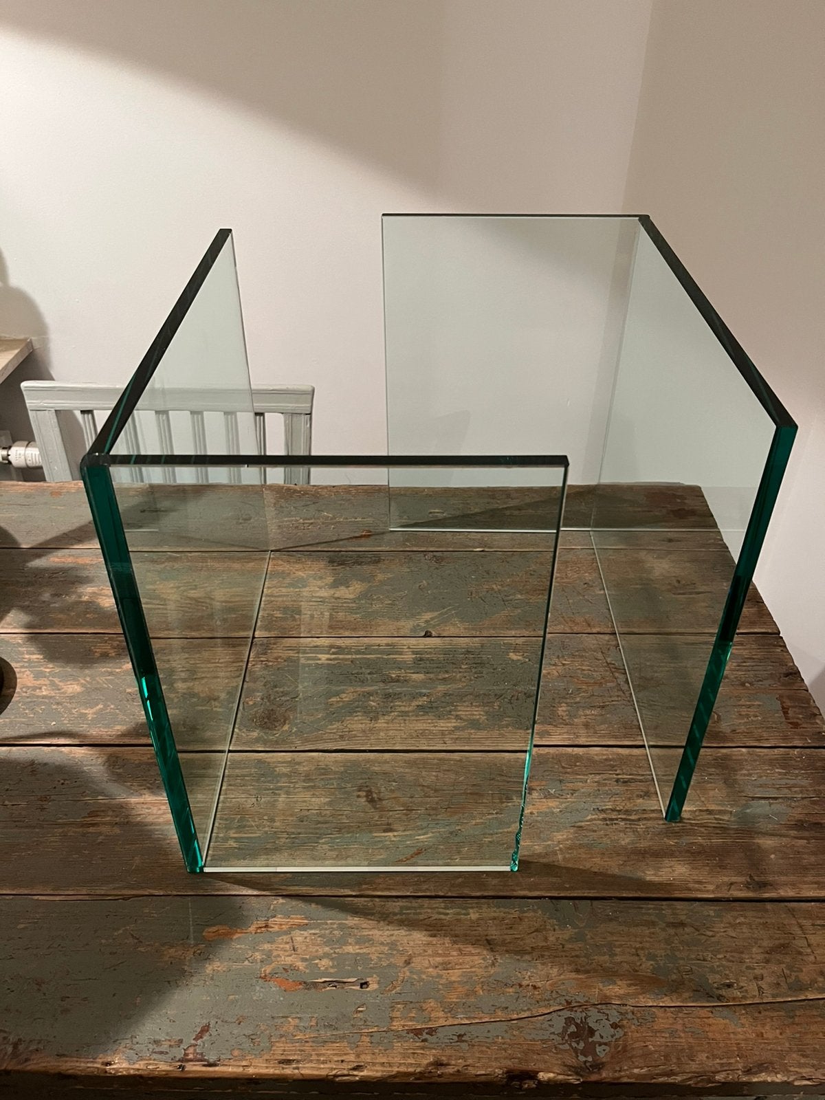 VINTAGE GLAZEN STEUNEN POTEN ONDERDTEL SALONTAFEL, Ophalen, 100 tot 150 cm, 50 tot 100 cm, Rechthoekig