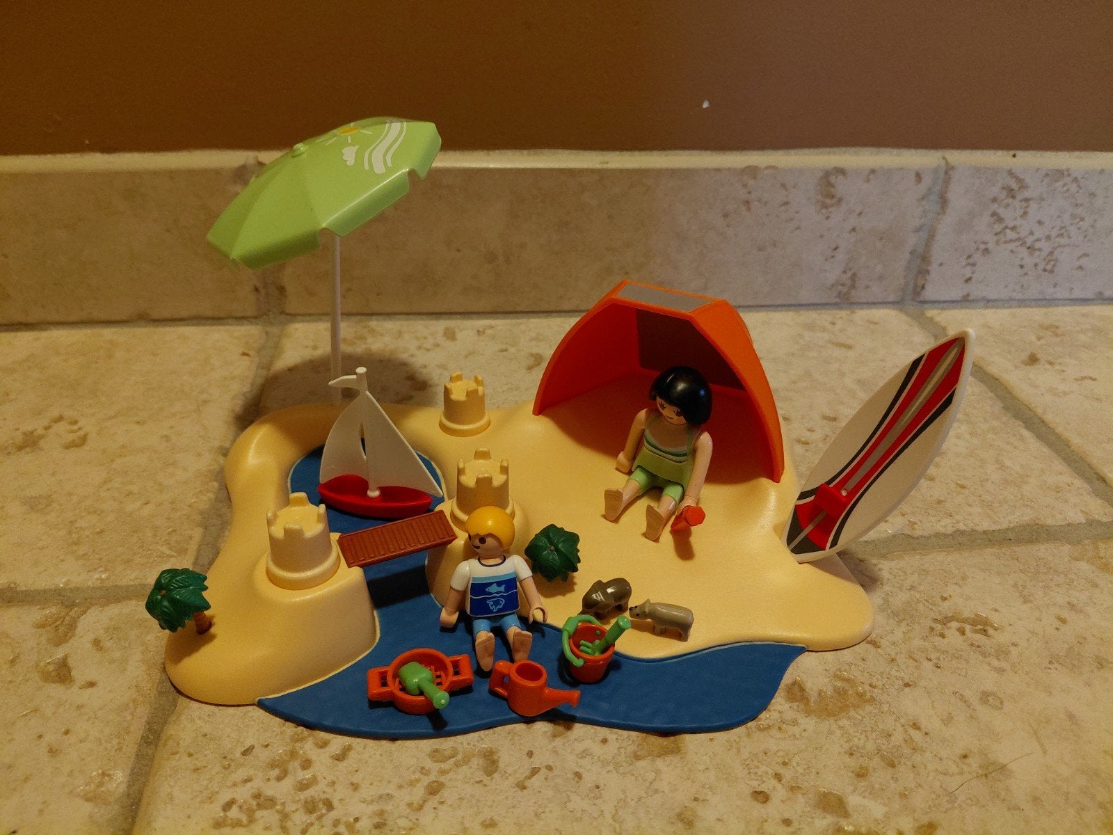 playmobil strandvakantie, Ophalen