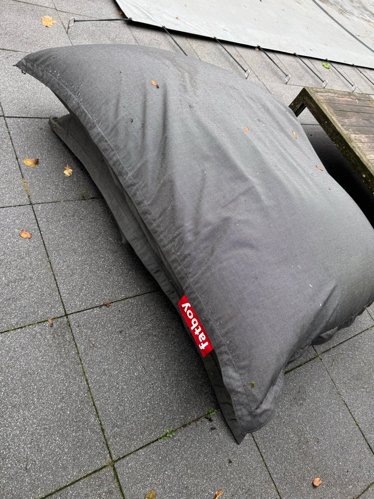 2x Fatboy kussen - Grijs, Ophalen, Gebruikt, Modern, Grijs