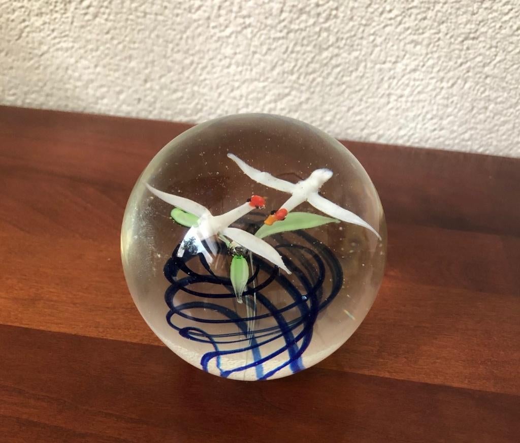 Vintage Presse Papier Vogel Zwaan 7 cm, Ophalen of Verzenden