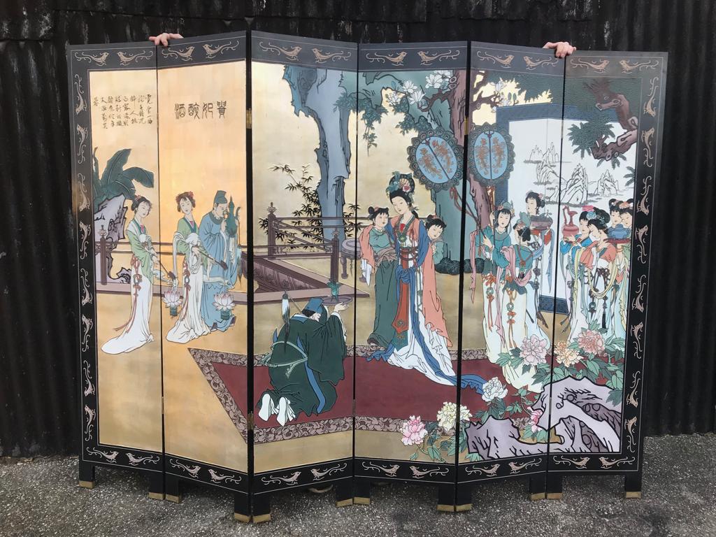Chinees kamerscherm chinese roomdevider handbeschilderd, Huis en Inrichting, Ophalen of Verzenden, Schipluidenlaan 20 5035KJ Tilburg
