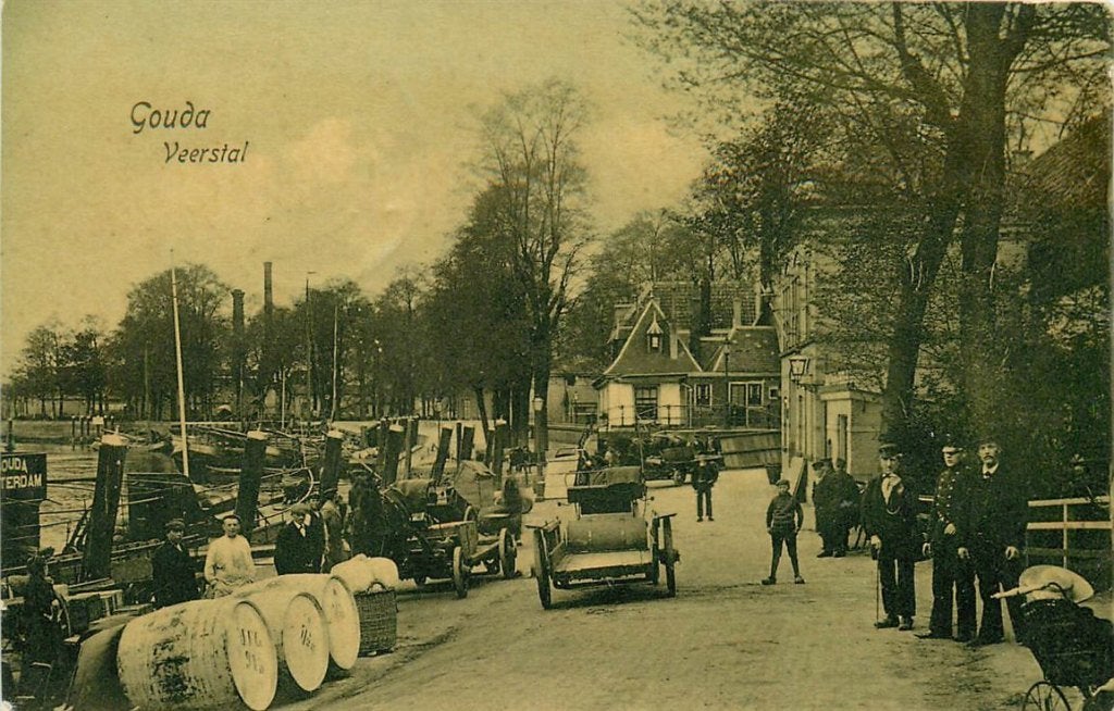 702-045-051 Gouda Veerstal, Verzenden, Voor 1920, Zuid-Holland