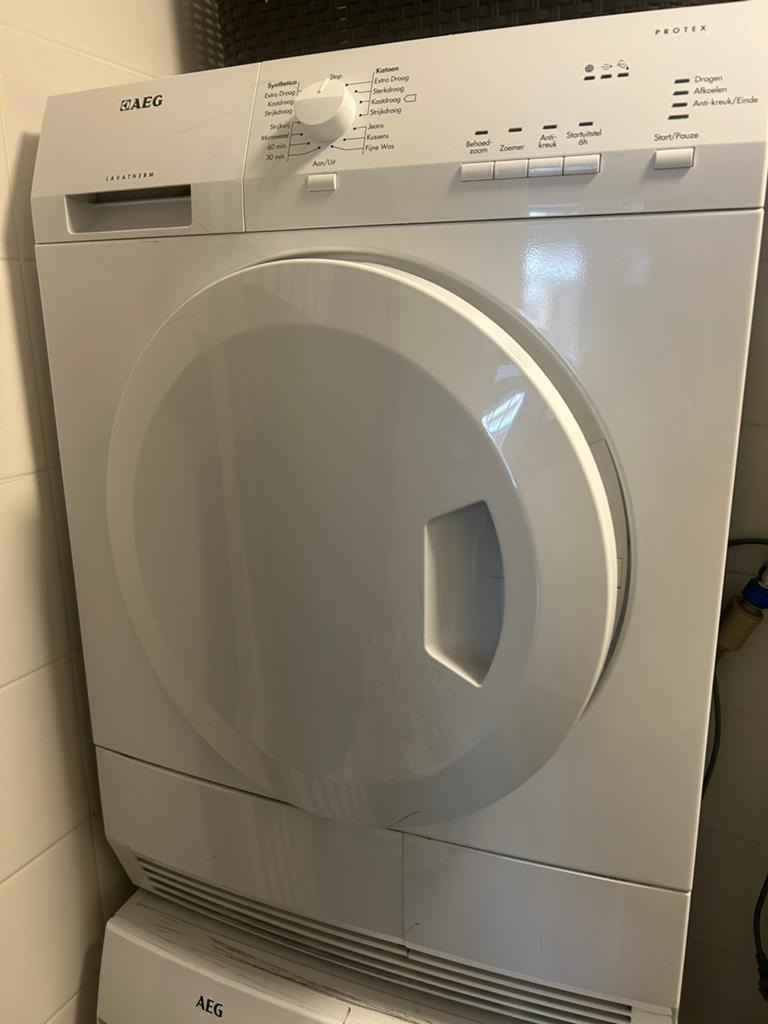 Gratis af te halen: droger, Witgoed en Apparatuur, Wasdrogers, Ophalen, Gebruikt, Voorlader, 85 tot 90 cm