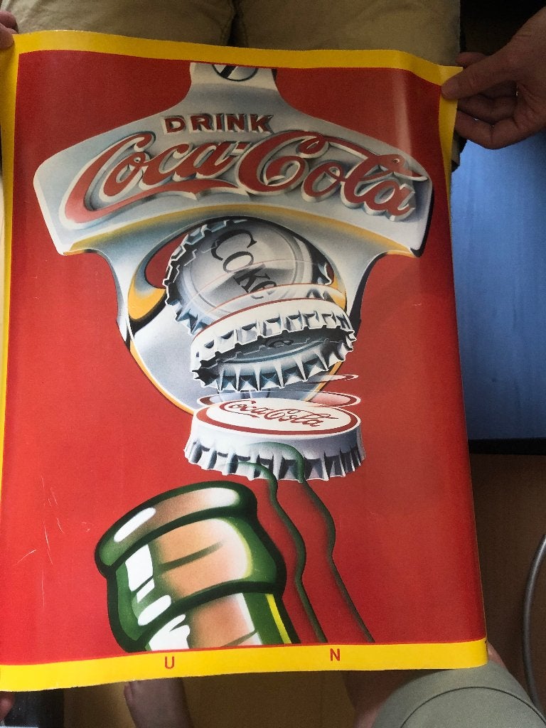 Coca-Cola poster, Ophalen of Verzenden, Gebruikt, Overige typen