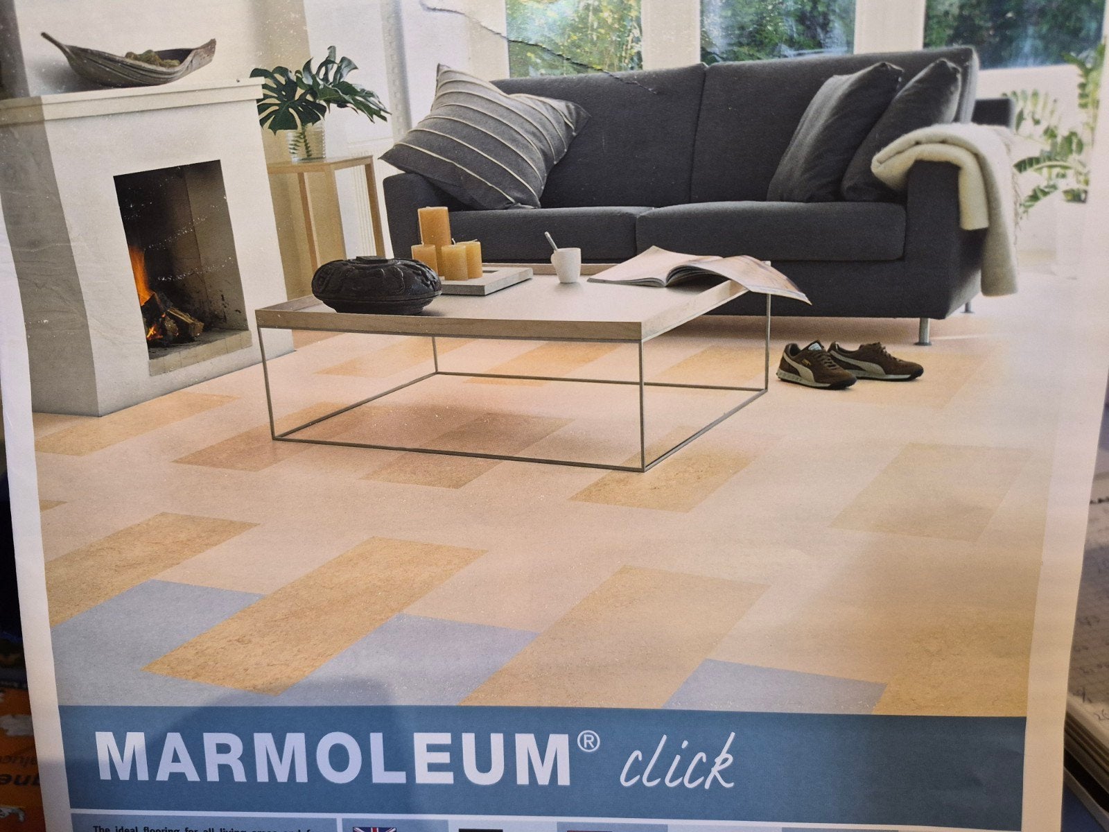Marmoleum Click 8m2, Huis en Inrichting, Stoffering | Vloerbedekking, Ophalen, Nieuw