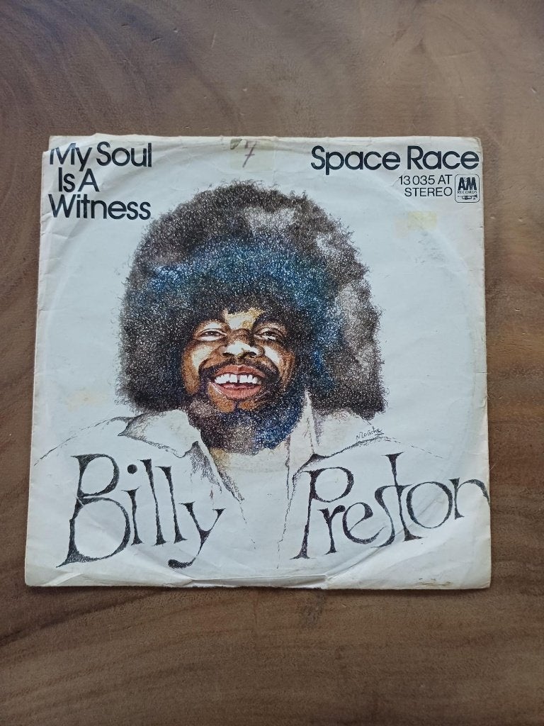 Billy Preston - Space Race - Single - Vinyl, Cd's en Dvd's, Ophalen of Verzenden, Gebruikt, Pop