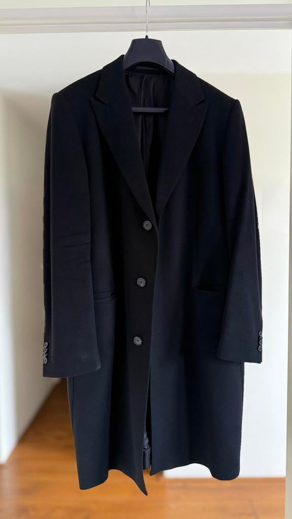 Hugo Boss Selection Manteljas (maat 52/54, cashmere wol), Ophalen, Zo goed als nieuw, Maat 52/54 (L), Zwart