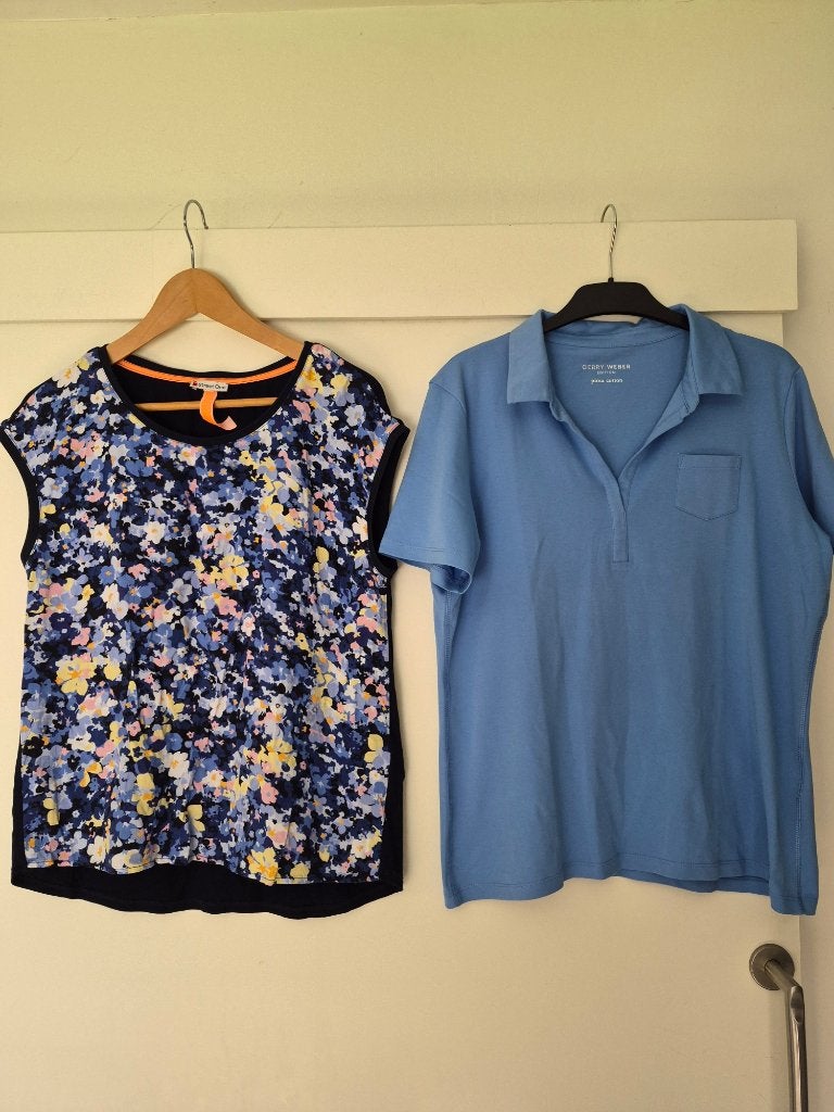 poloshirt gerry weber + top street one maat 40 42, Maat 38/40 (M), Blauw, Ophalen of Verzenden, Zo goed als nieuw
