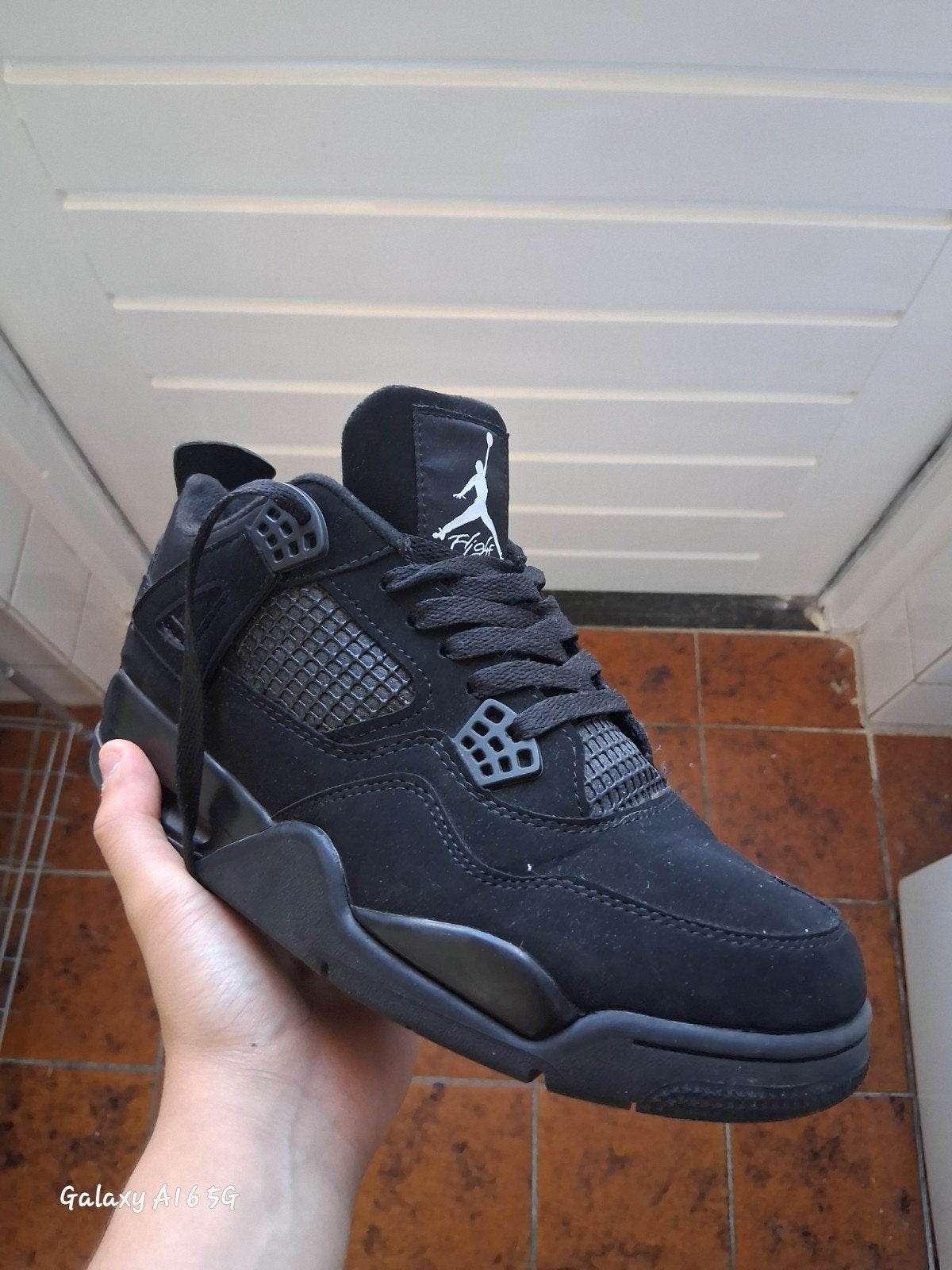 Nike Air Jordan 4 Retro Black Cat  Schoenen- Maat 41, Ophalen of Verzenden, Zo goed als nieuw, Zwart, Nike Jordan