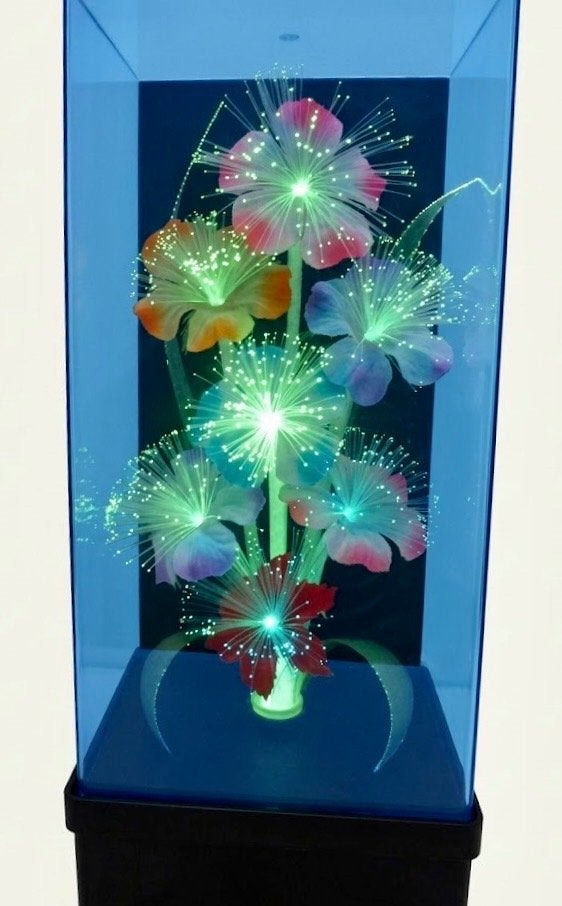Vintage Massive Bloemenlamp – Fiber Optic – Space Age 80s., Verzenden, Huis en Inrichting