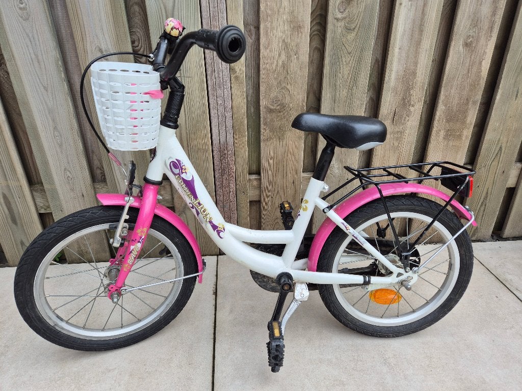 Meisjesfiets 16 inch, Fietsen en Brommers, Ophalen, Terugtraprem, Gebruikt, Handrem