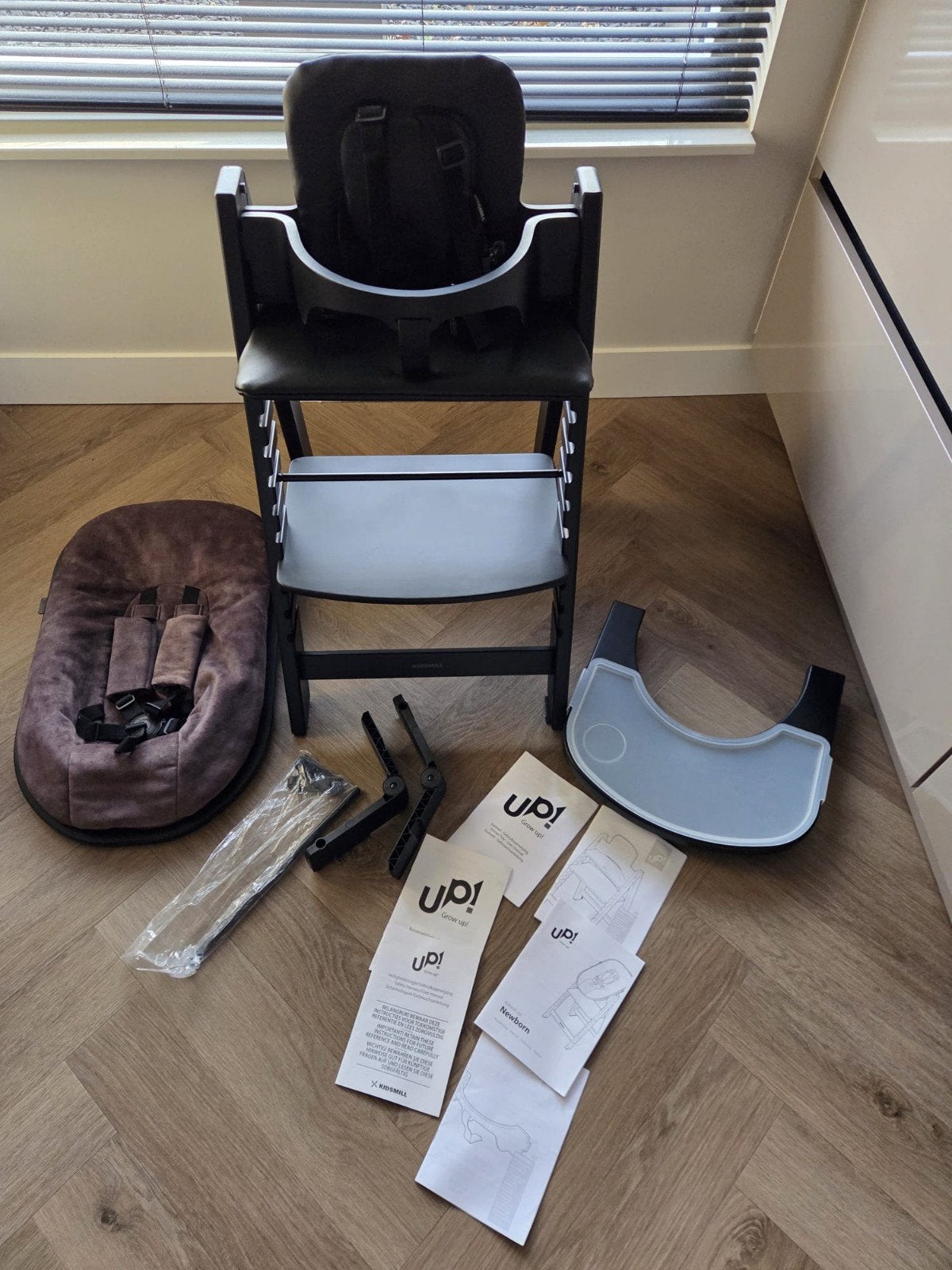 Kidsmill Up meegroeistoel/kinderstoel Compleet!!, Kinderen en Baby's, Kinderstoelen, Ophalen, Zo goed als nieuw, Meegroeistoel