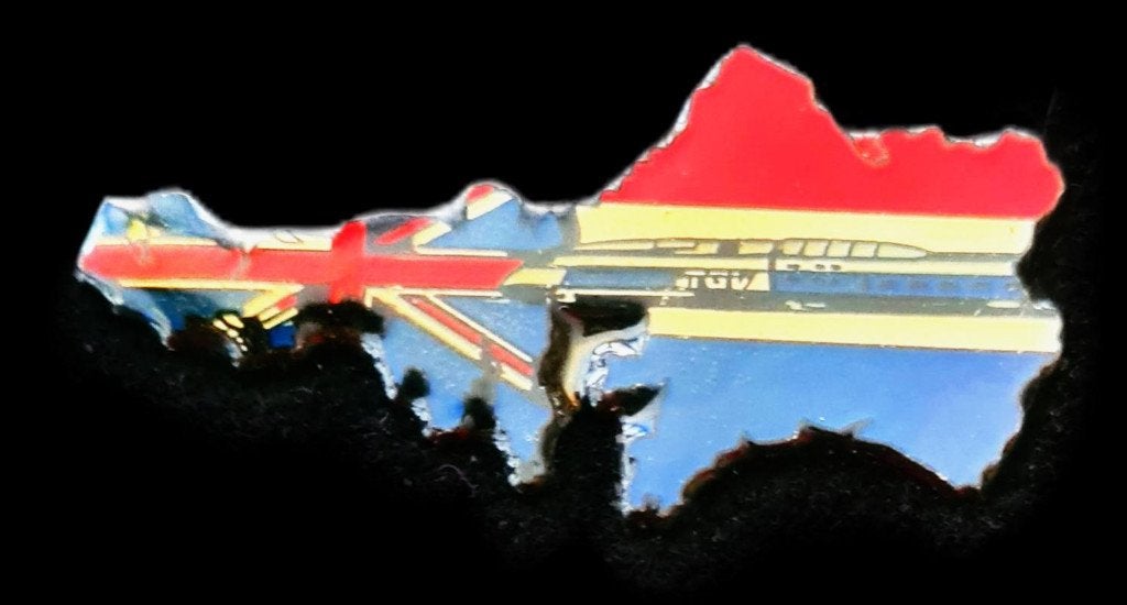 TGV pin met Britse en Franse vlag, Verzenden, Nieuw, Transport, Speldje of Pin