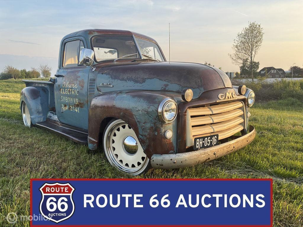GMC 100 Pickup | 1952 | Route 66 Auctions, Auto's, Oldtimers, Overige carrosserieën, Zwart, Bedrijf, Handgeschakeld