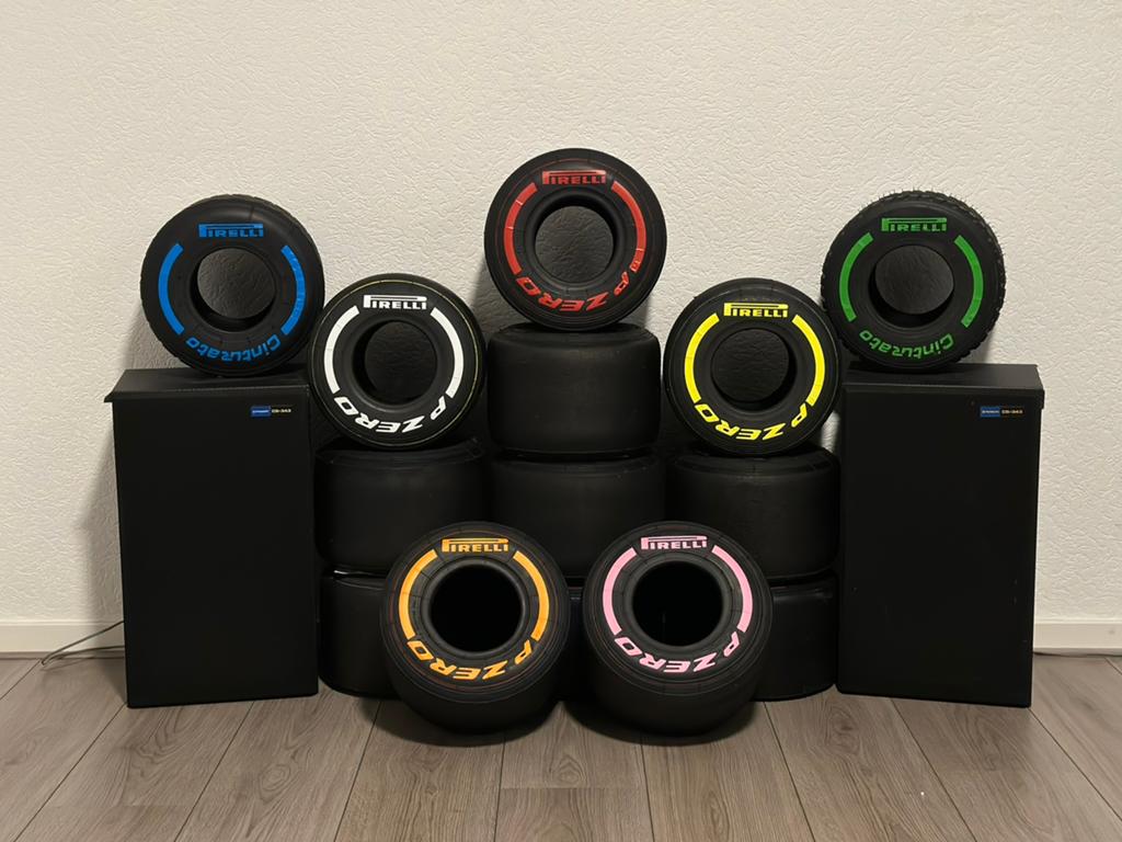 Formule 1 band pirelli decoratie, Verzamelen, Ophalen of Verzenden, Zo goed als nieuw, Formule 1