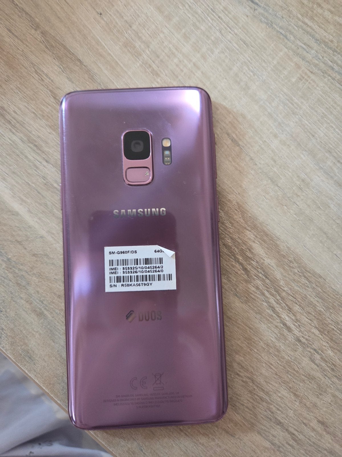 Samsung Galaxy S9 64GB Dual Sim, Ophalen, Paars, Touchscreen, Zo goed als nieuw