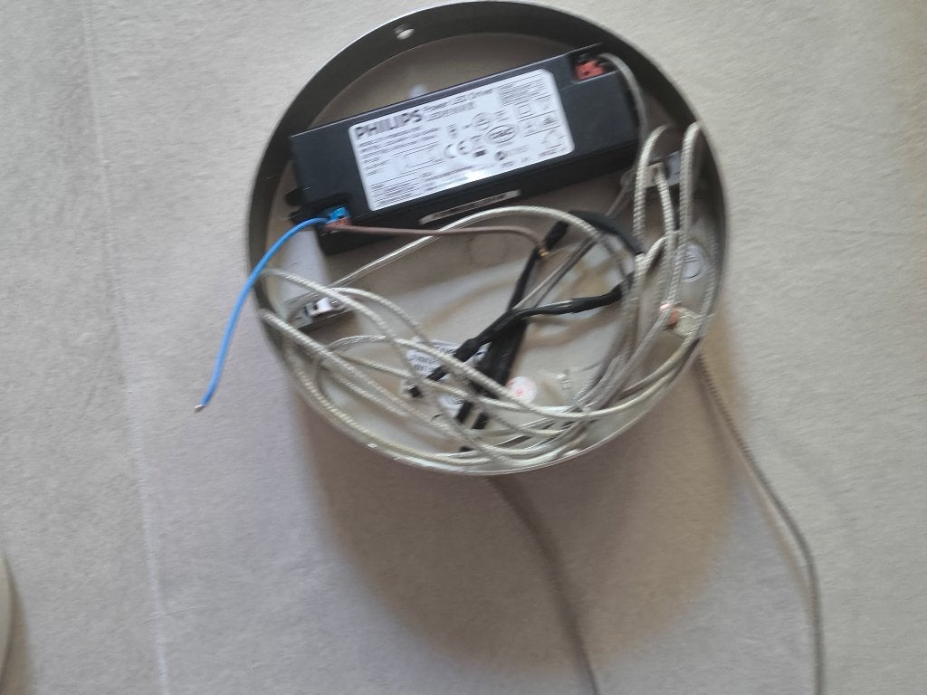 Philips LED lamp met bevestigingsplaatje en schroefjes, Huis en Inrichting, Lampen | Hanglampen, Ophalen, Gebruikt, Metaal, Modern