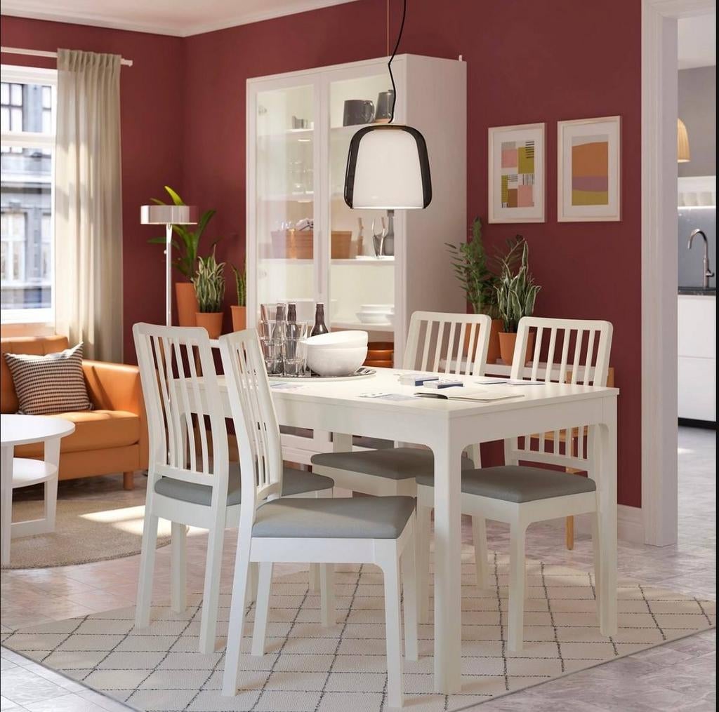 IKEA Bjursta eettafel met 4 stoelen, Huis en Inrichting, Tafels | Eettafels, Gebruikt, 50 tot 100 cm, 150 tot 200 cm, Vier personen