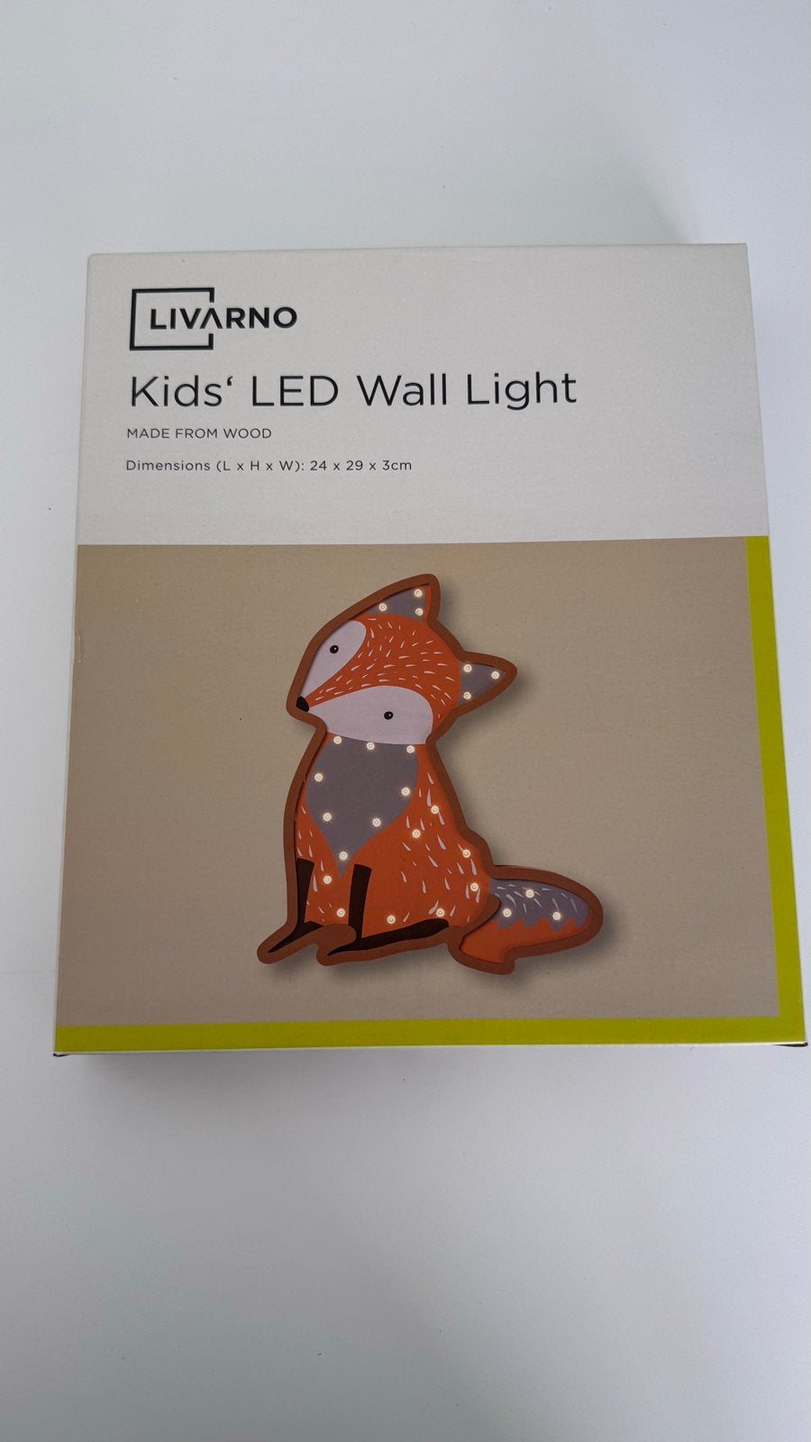 LIVARNO Kids' LED Wandlamp Vos - Hout nieuw, Ophalen, Oranje, Overige merken, Nieuw