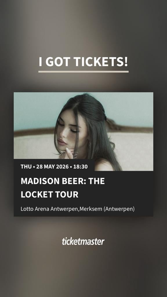 MADISON BEER: THE LOCKET TOUR DONDERDAG 28 MEI  €73,50, Tickets en Kaartjes, Eén persoon, Mei