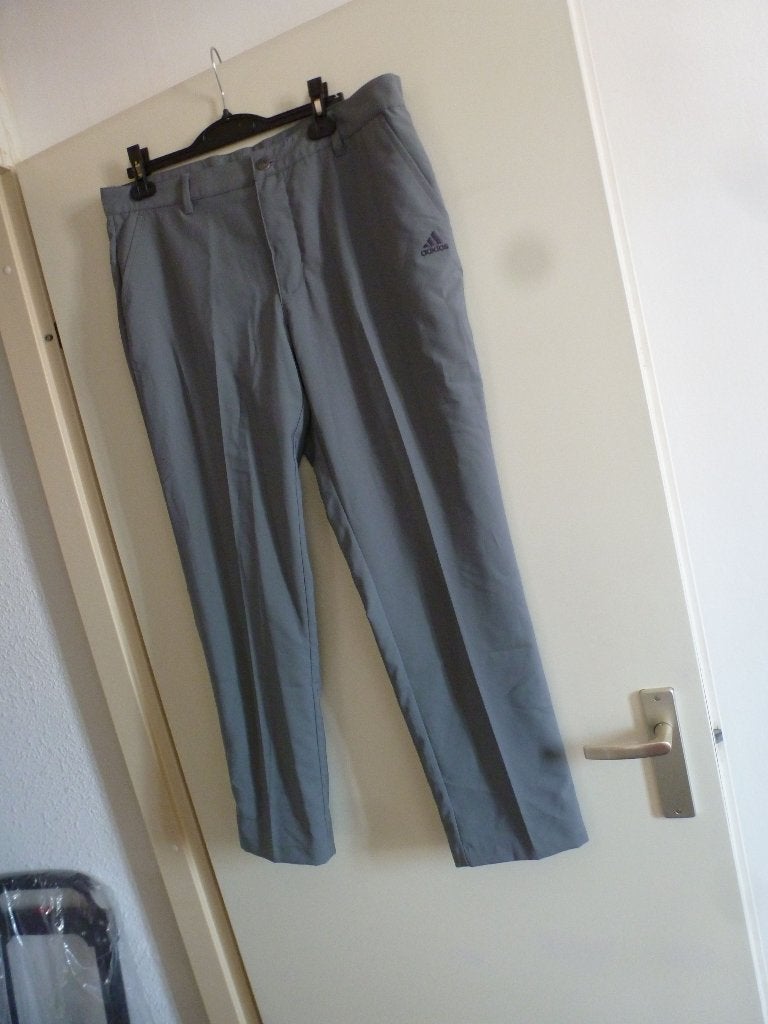 golf broek ADIDAS grijs W36 / L30 -GRATIS zend, Verzenden, Zo goed als nieuw, Kleding, Overige merken