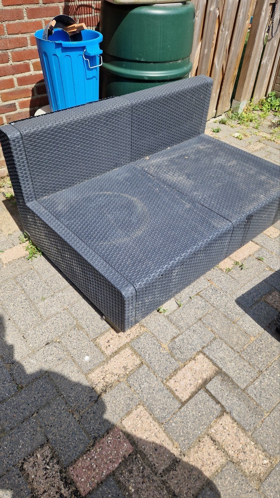 loungeset met salontafel/voetensteun, Ophalen, Bank