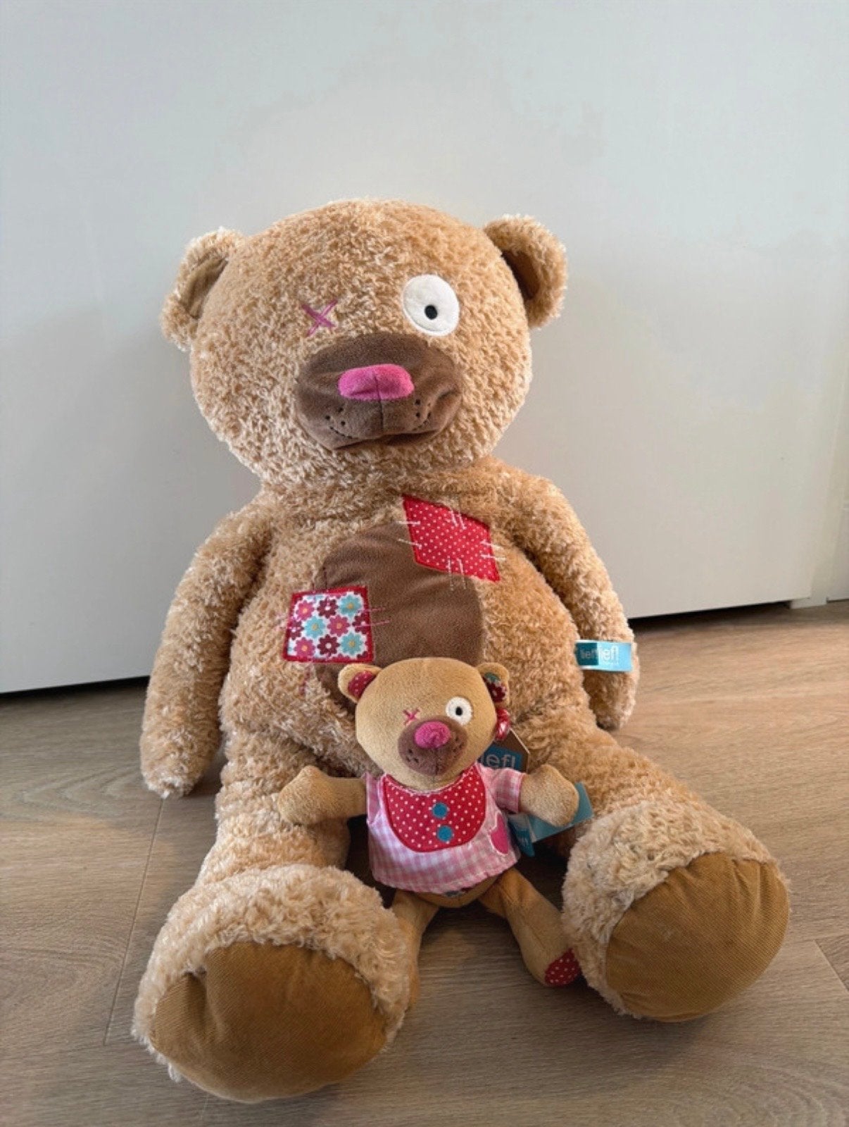 Lief! Beer knuffel met kleine beer erbij (nieuw), Overige merken, Beer, Ophalen of Verzenden, Zo goed als nieuw