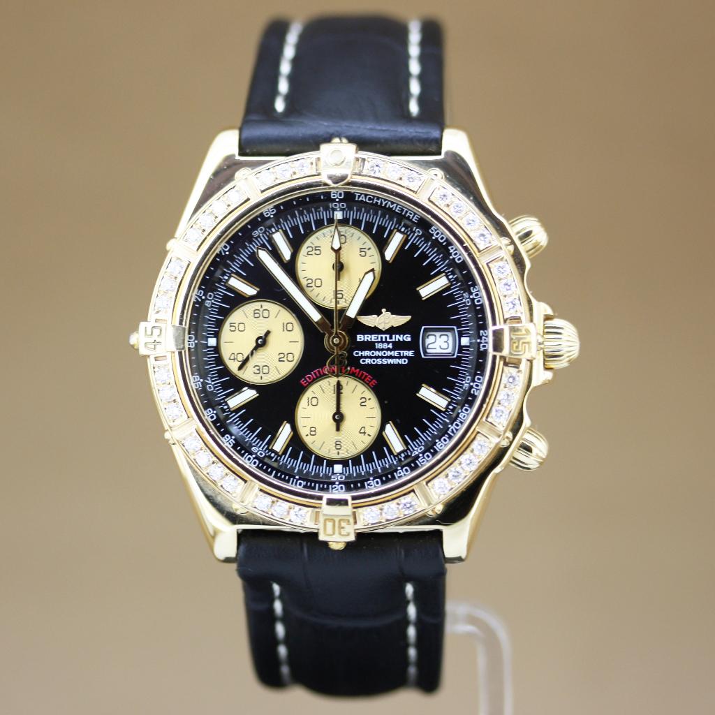 Breitling Crosswind K13355 18K Diamant, Breitling, Polshorloge, Ophalen of Verzenden, Goud
