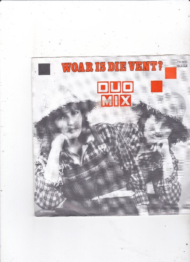 Telstar Single Duo Mix - Woar is die vent, Ophalen of Verzenden, Gebruikt, 7 inch, Nederlandstalig