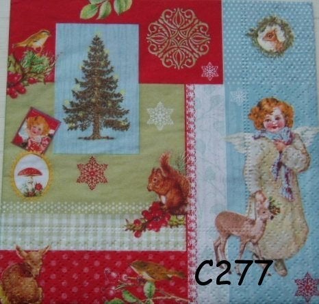 Servetten decoupage/bullet journal – engel C277, Verzenden, Nieuw