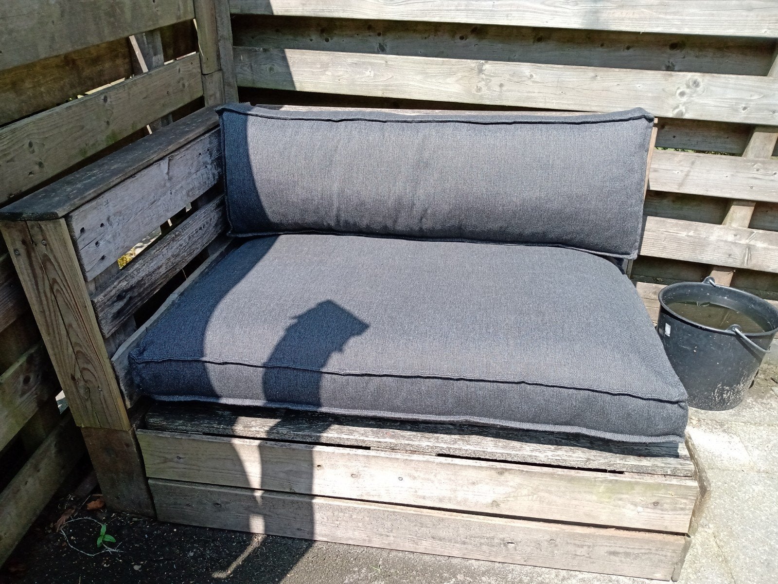 Kussens pallet bank antraciet, Tuin en Terras, Ophalen of Verzenden, Zo goed als nieuw