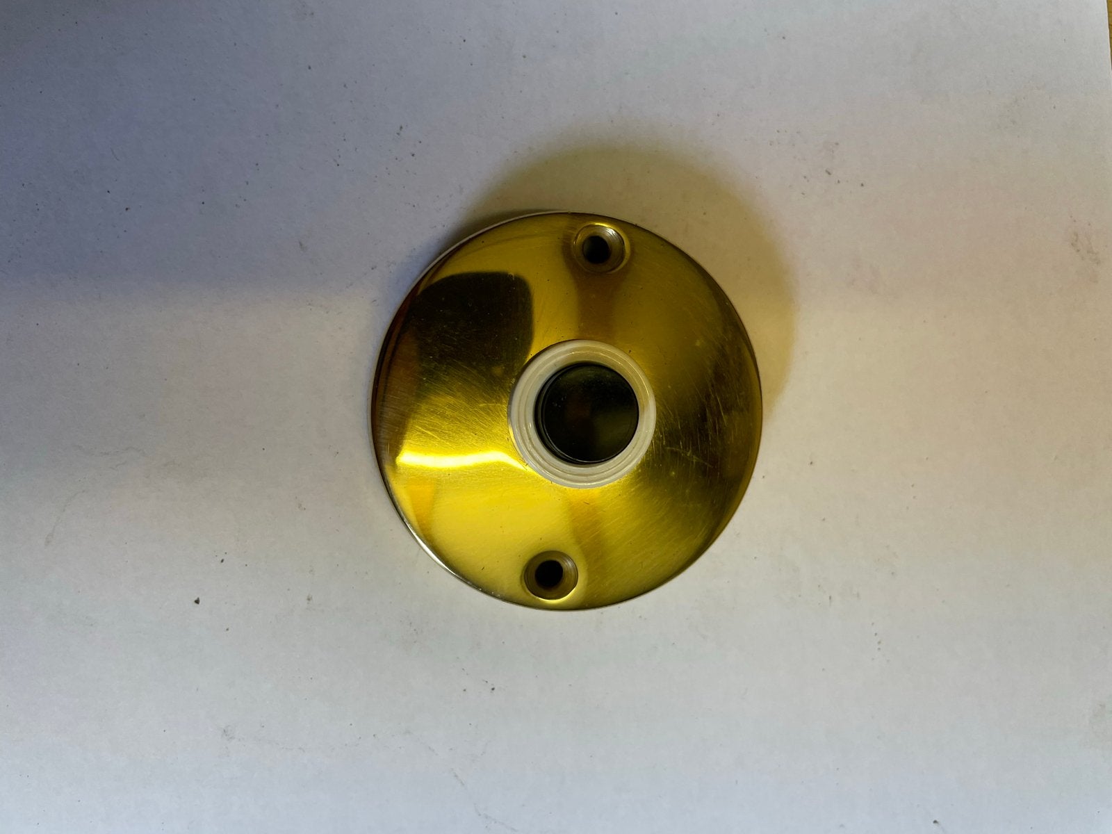 Vintage messing deurbel, Ophalen of Verzenden, Gebruikt, Bedraad